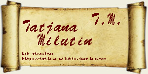 Tatjana Milutin vizit kartica
